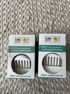Lot of 2 Aura Cacia Essential Oil Diffuser Aromatherapy NEW.